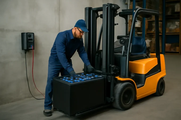 When to Replace an Electric Forklift Battery support from IMS Forklifts
