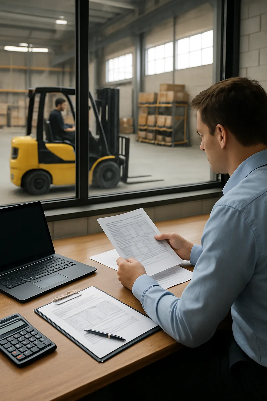 Forklift accounting records compared with current market value